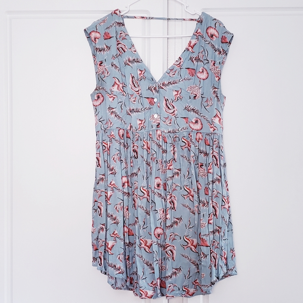 2/$5 FOREVER 21 Seashell Shirt Dress M